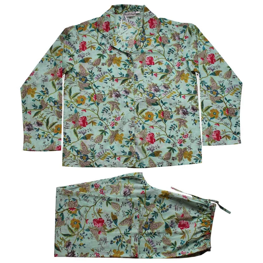 Mint Floral ladies PJs S/M