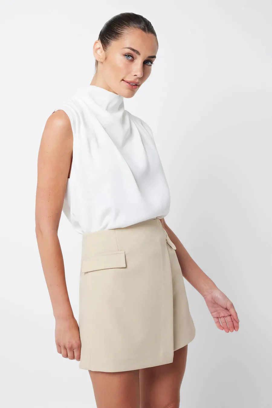 On My Way Mini Skirt - Natural