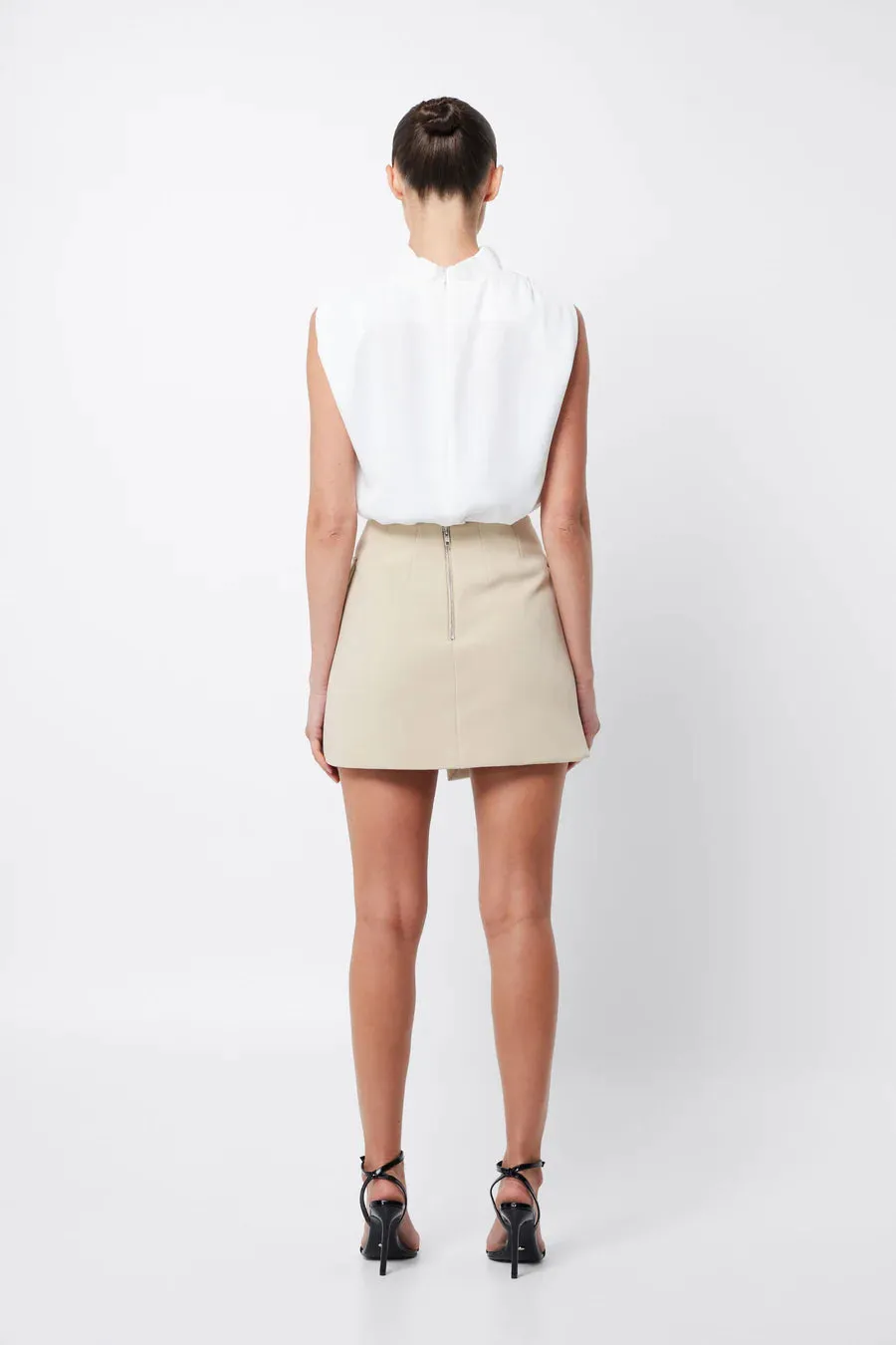 On My Way Mini Skirt - Natural
