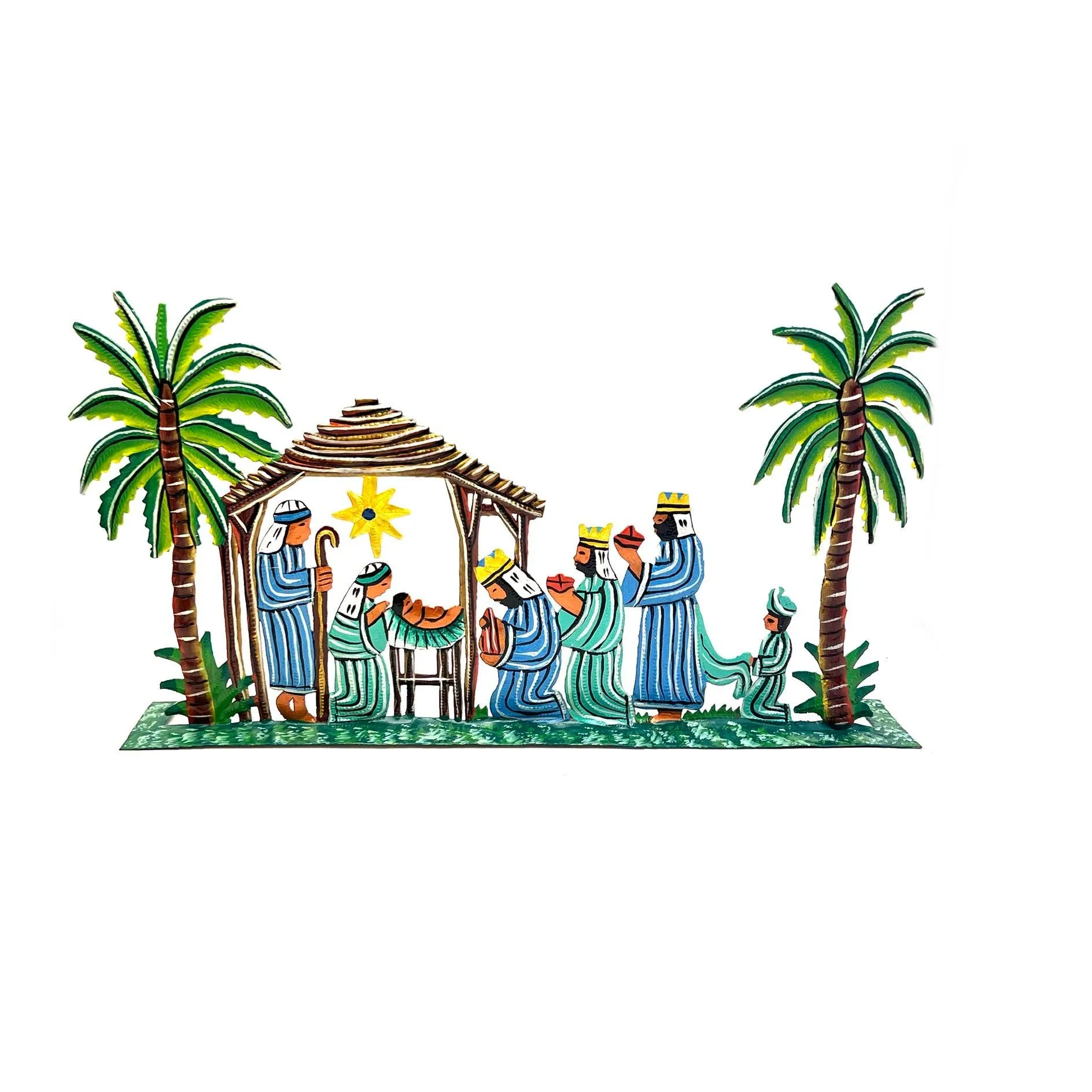 Painted Palm Tree Nativity