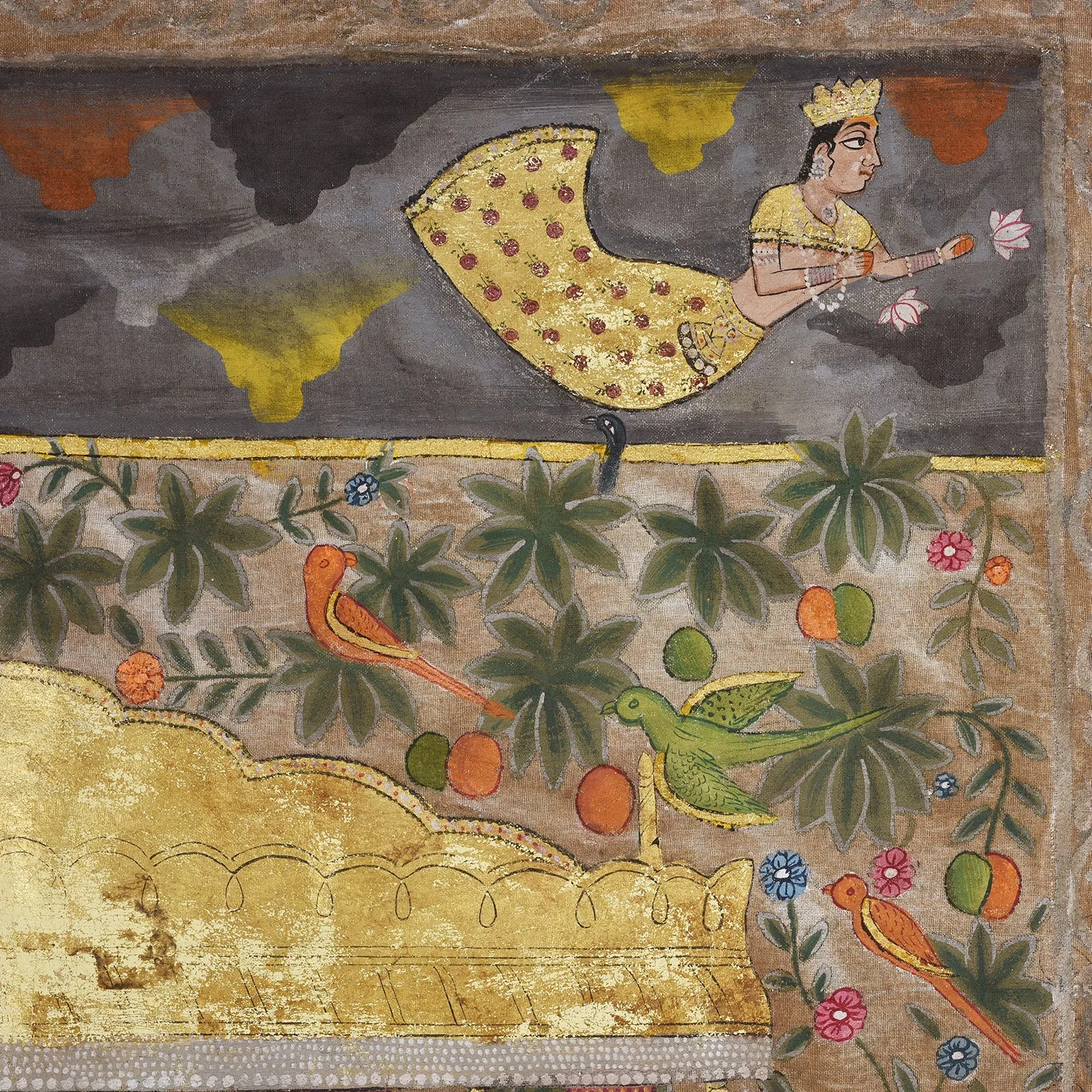 Painted Pichwai From Nathdwara Rajasthan - Ca 1900