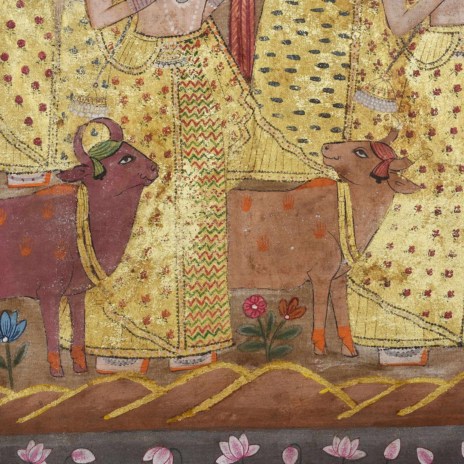 Painted Pichwai From Nathdwara Rajasthan - Ca 1900