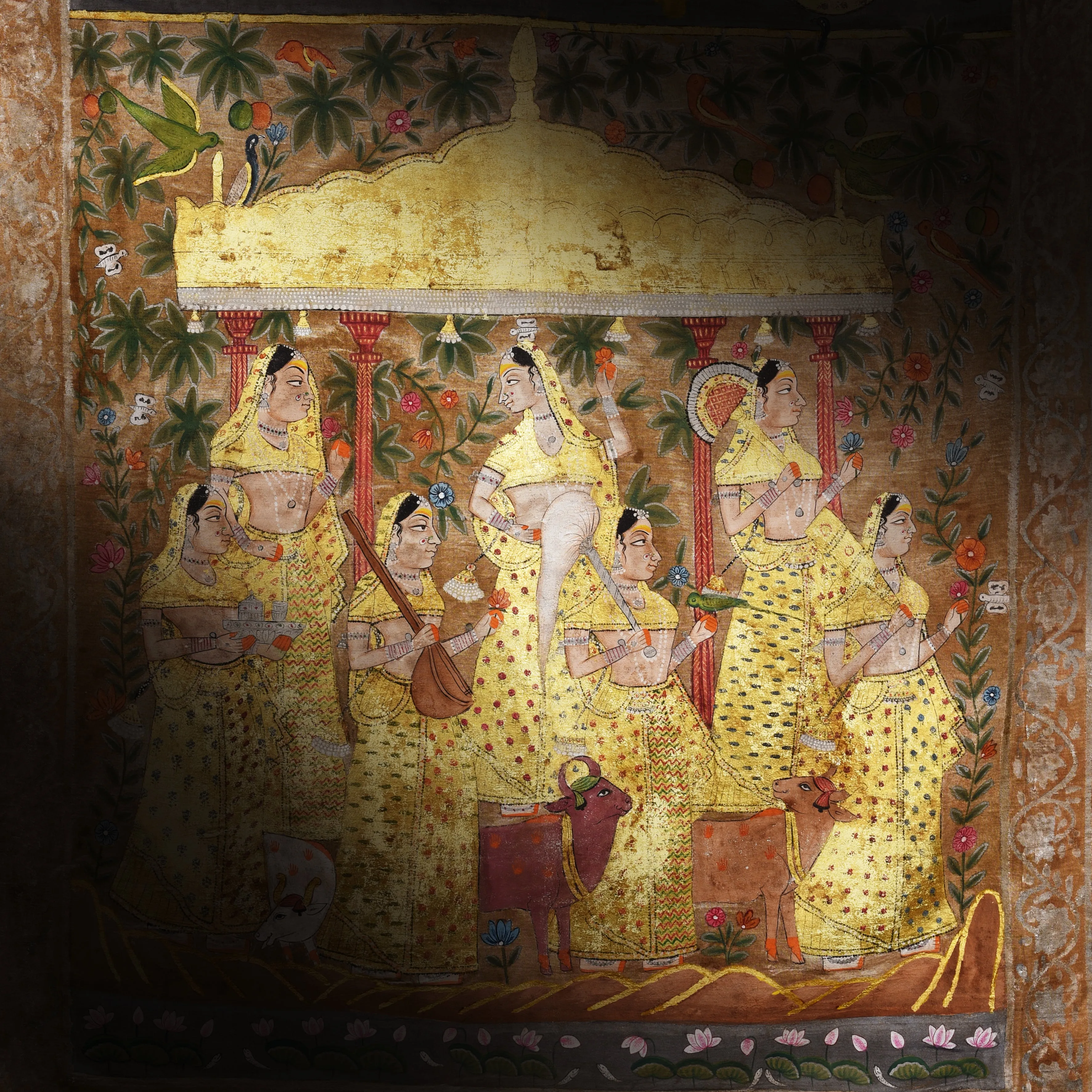 Painted Pichwai From Nathdwara Rajasthan - Ca 1900