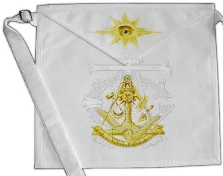 Vintage Paul Revere Jewel Embroidered Past Master Masonic Apron