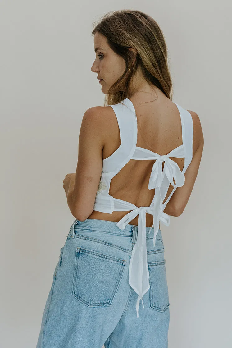 Pinafore Patchwork Crop Top - Cotton Voile