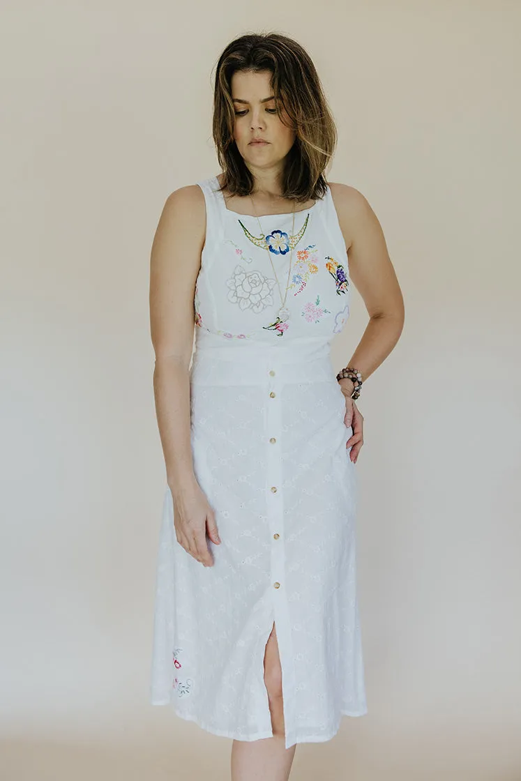 Pinafore Patchwork Crop Top - Cotton Voile