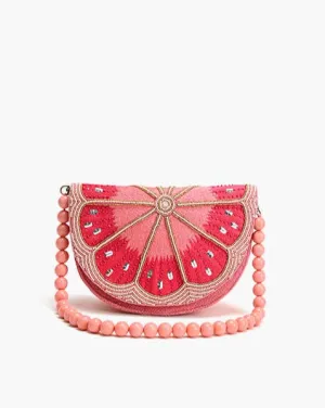 Pink Lemon Embellished Shoulder Bag