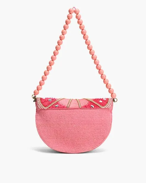Pink Lemon Embellished Shoulder Bag