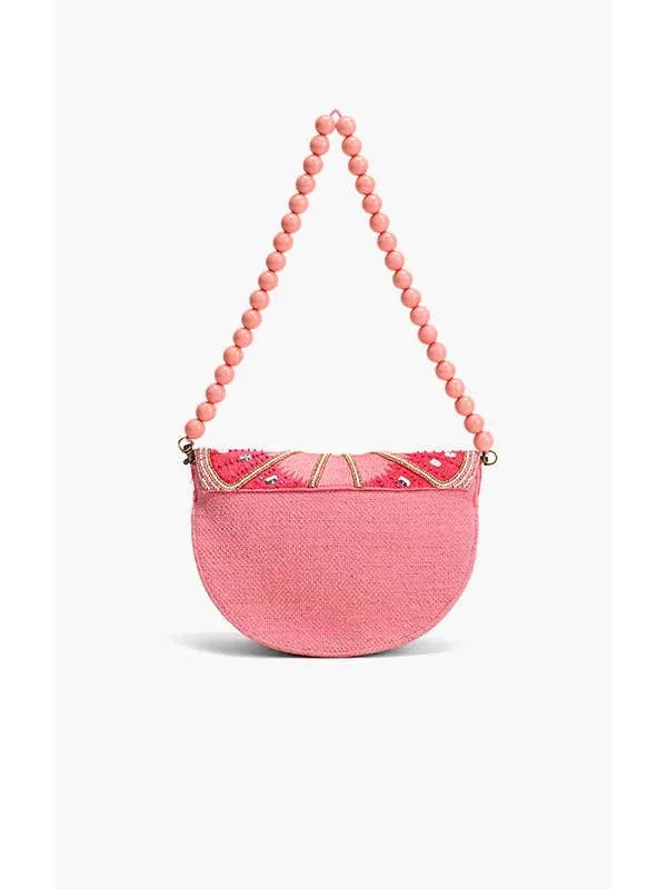 Pink Lemon Embellished Shoulder Bag