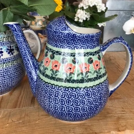 Polish Pottery Signature Watering Pitcher or Flower Vase