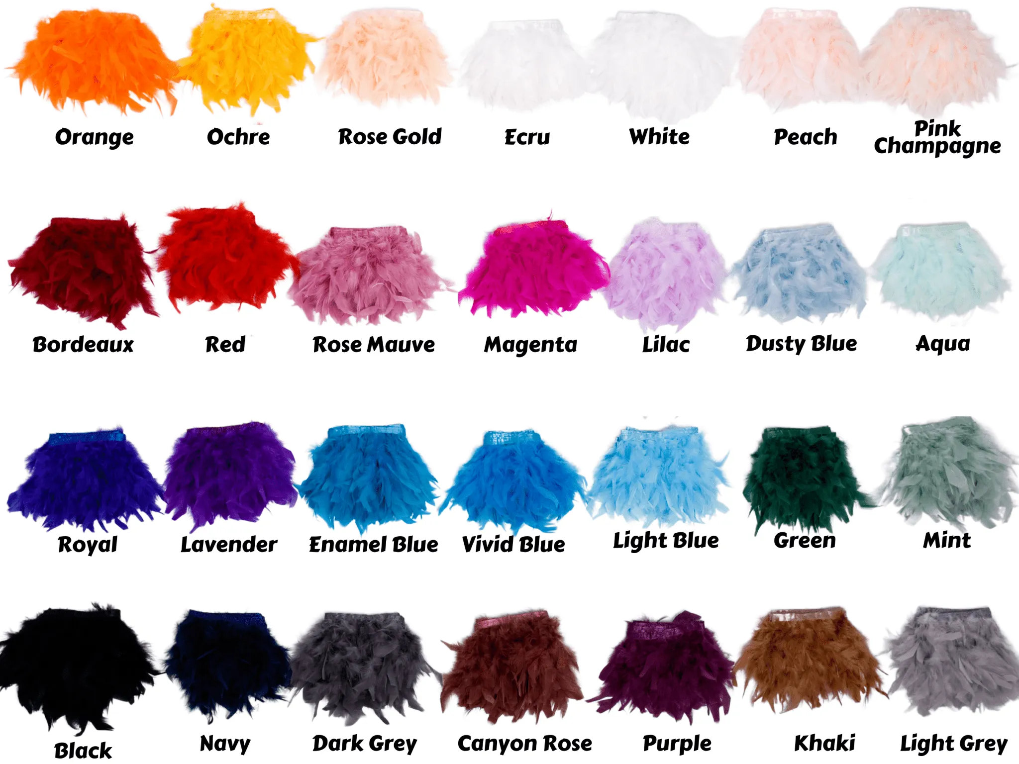 Rooster Feather Fringe Ribbon