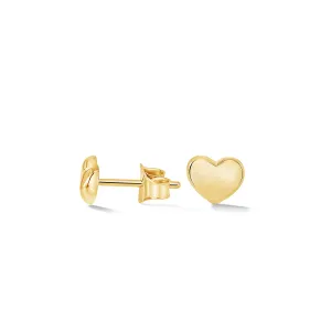 Sculptural Mini Heart Studs