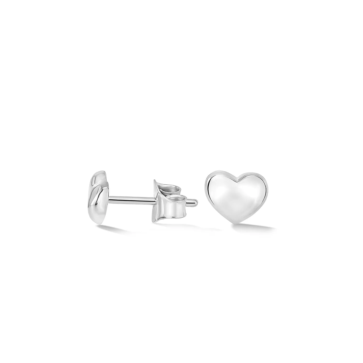 Sculptural Mini Heart Studs