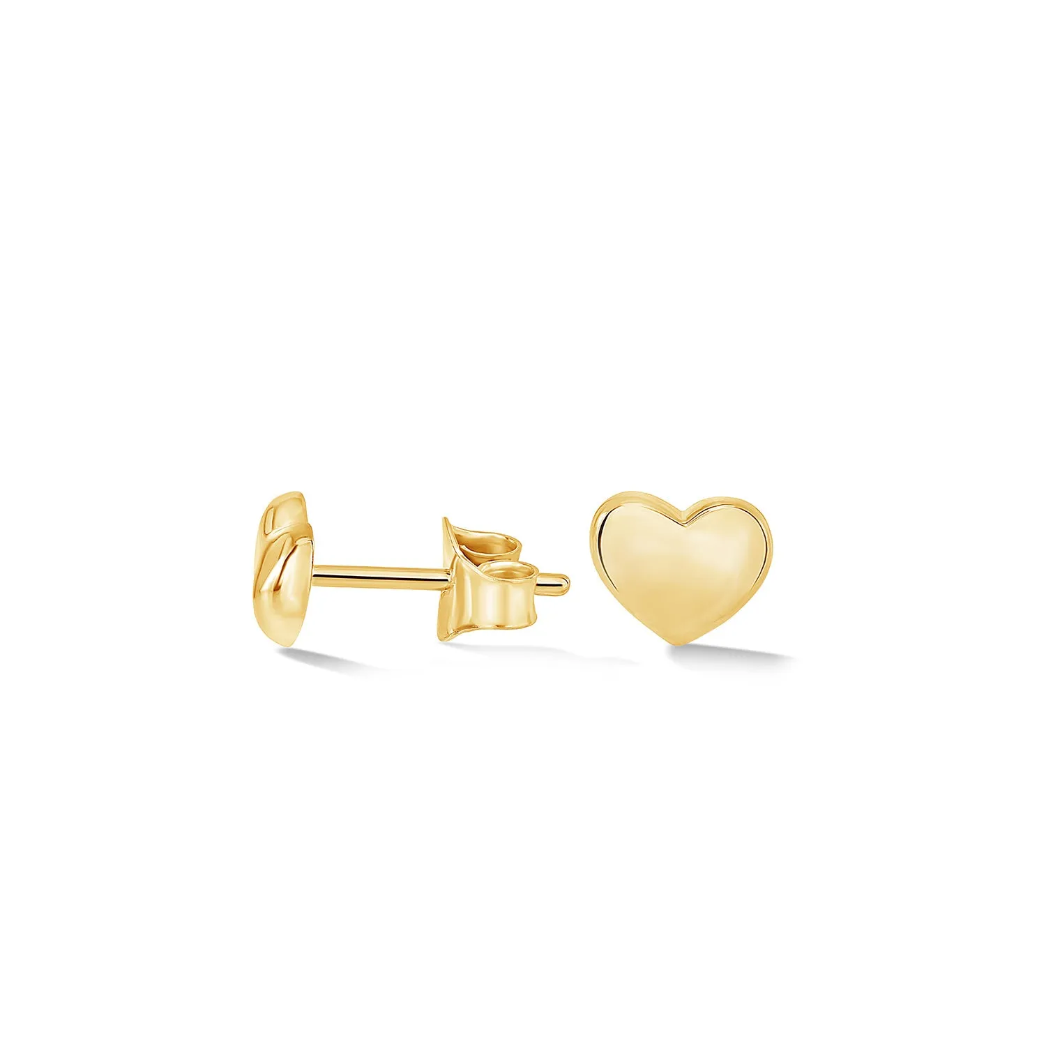 Sculptural Mini Heart Studs