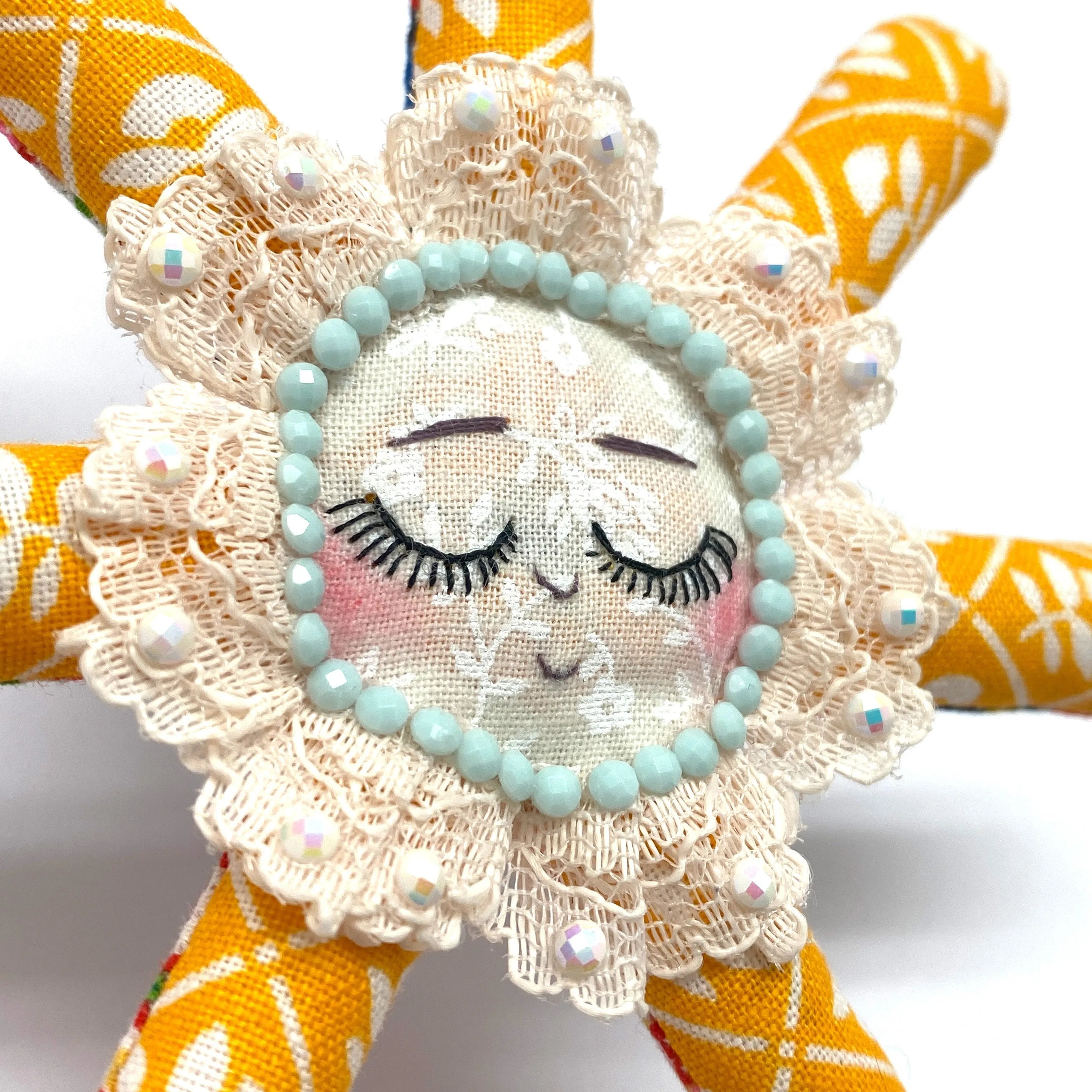 Sculptural Yellow Flower Ring