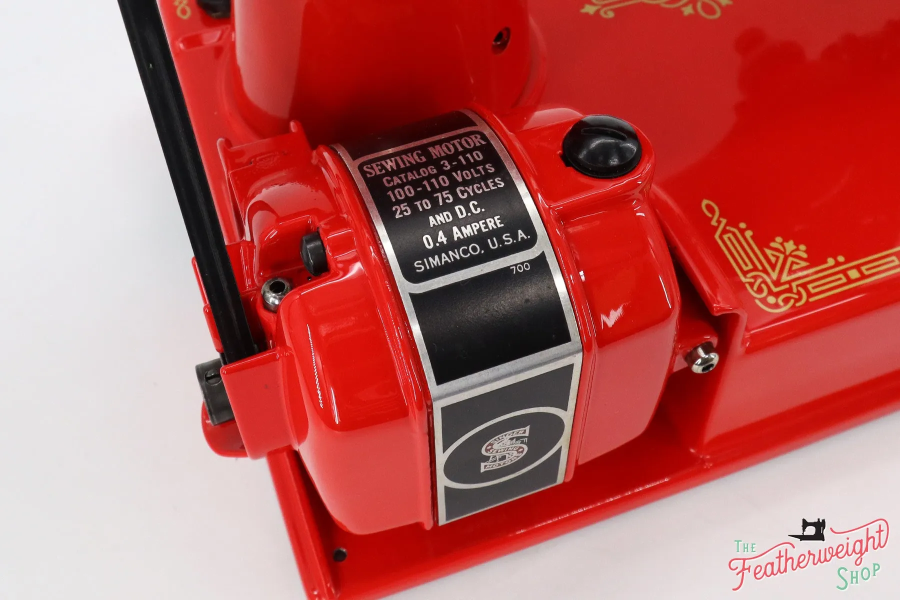 Singer Featherweight 221 Sewing Machine 1933 AD550*** - Fully Restored in Liberty Red