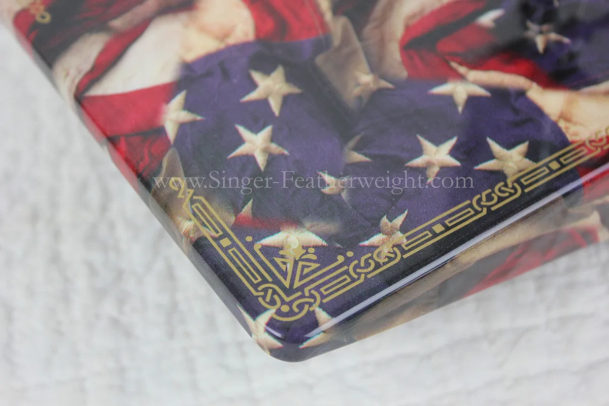 Singer Featherweight 221 Sewing Machine, PATRIOTIC One-Of-A-Kind Specialty - Painted