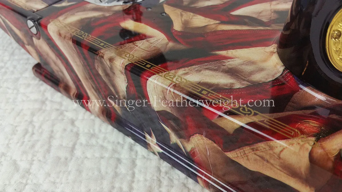 Singer Featherweight 221 Sewing Machine, PATRIOTIC One-Of-A-Kind Specialty - Painted