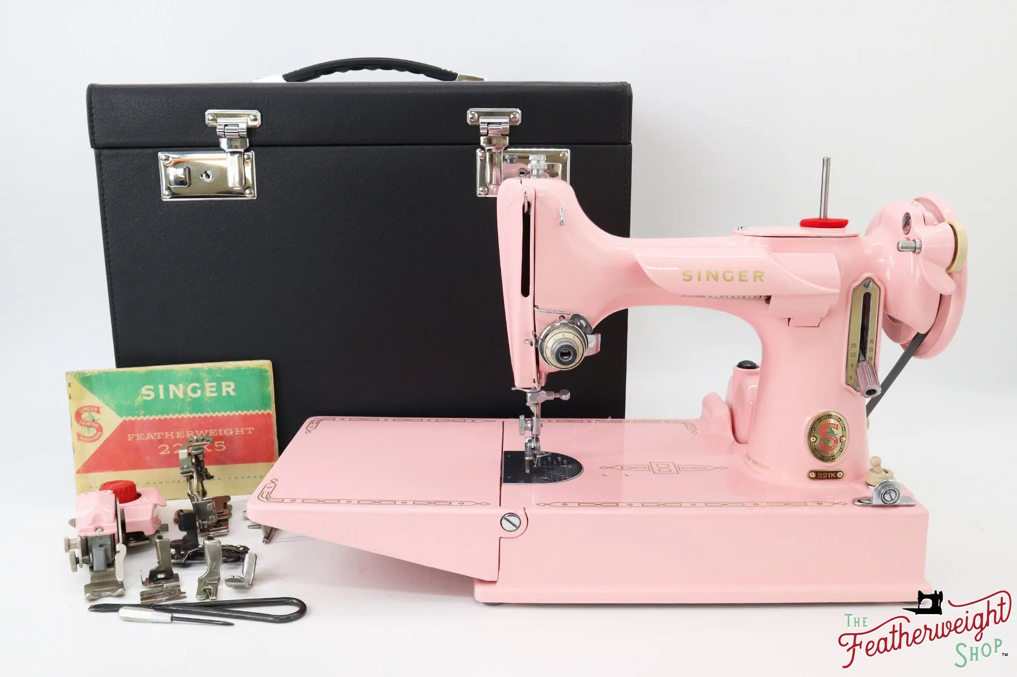 Singer Featherweight 221K5 Sewing Machine ES880*** - Fully Restored in Rosy Posy Pink