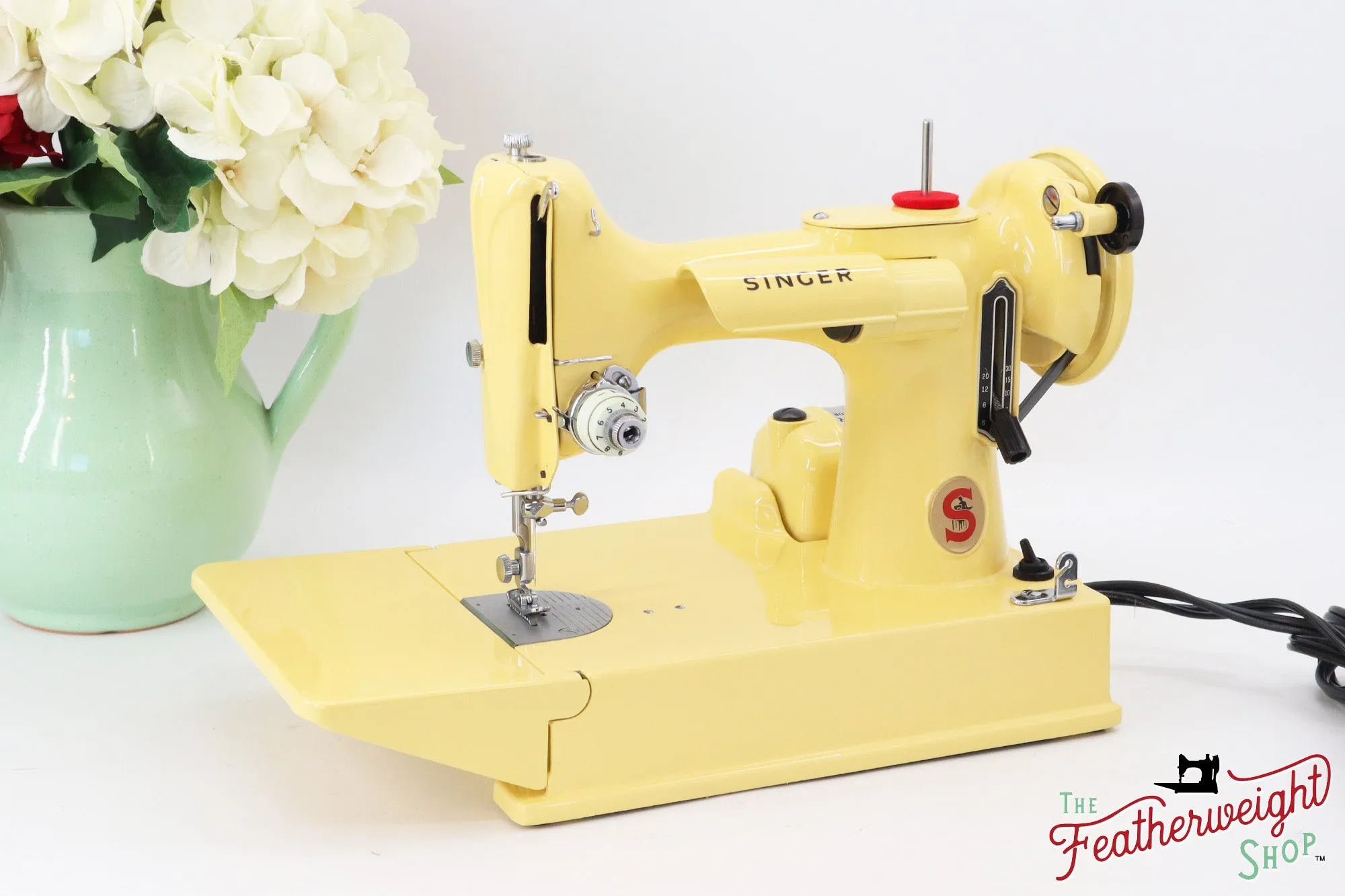 Singer Featherweight 221K7 Sewing Machine EV971*** - Fully Restored in Happy Yellow