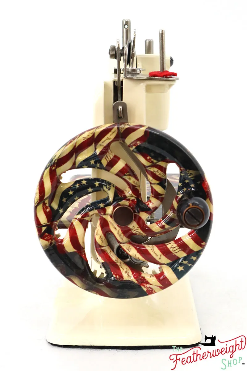 Singer Sewhandy Model 20 - Fully Restored in Sugar Cookie and American Flag - July 2024