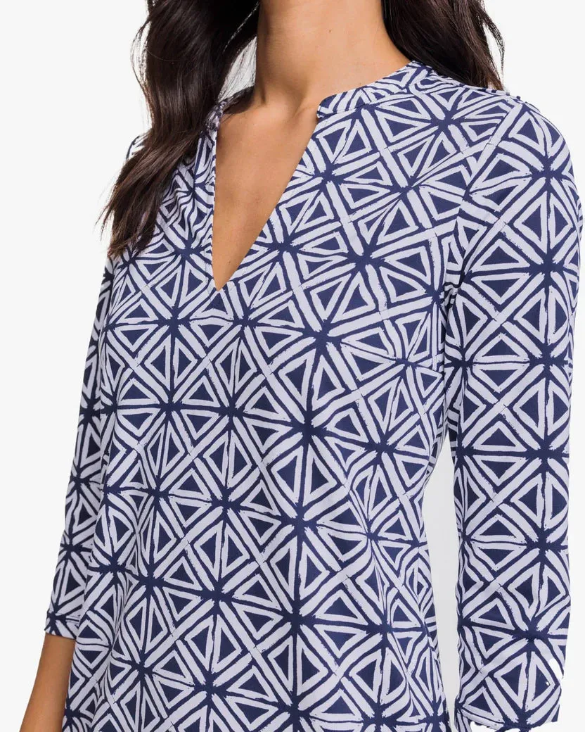 Southern Tide Alicia Painted Geo Performance Dress