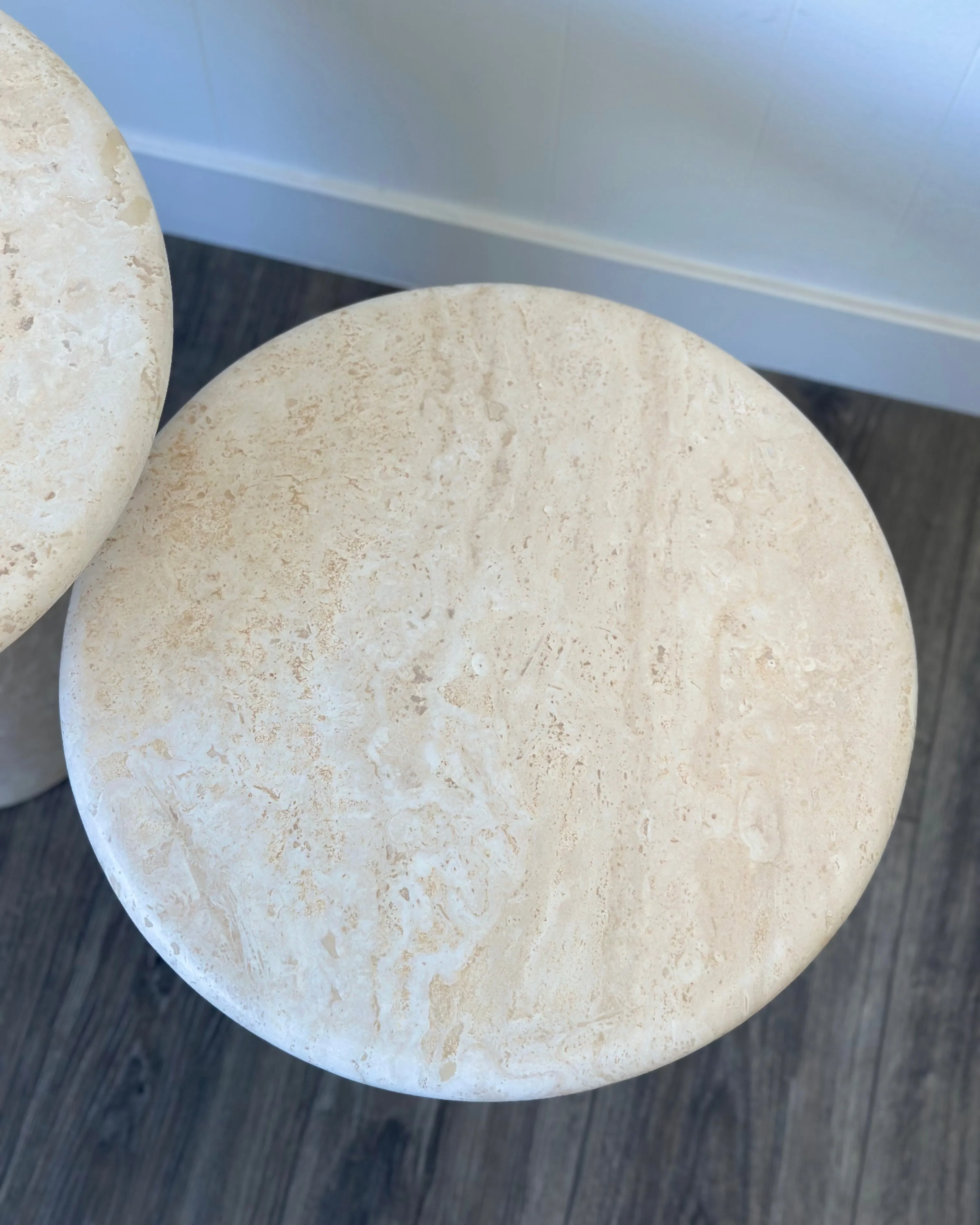 Tara Travertine Side Table Large