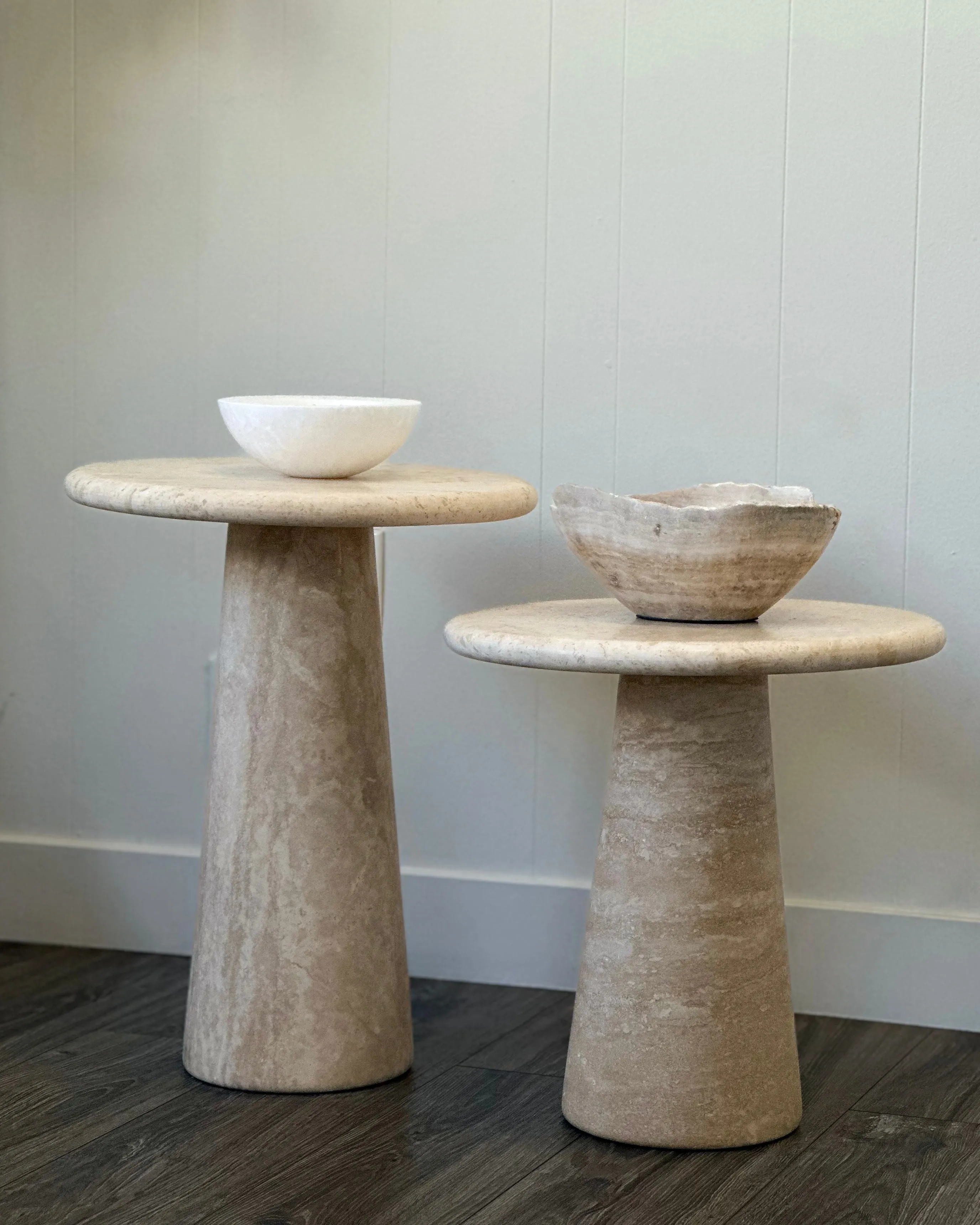 Tara Travertine Side Table Large