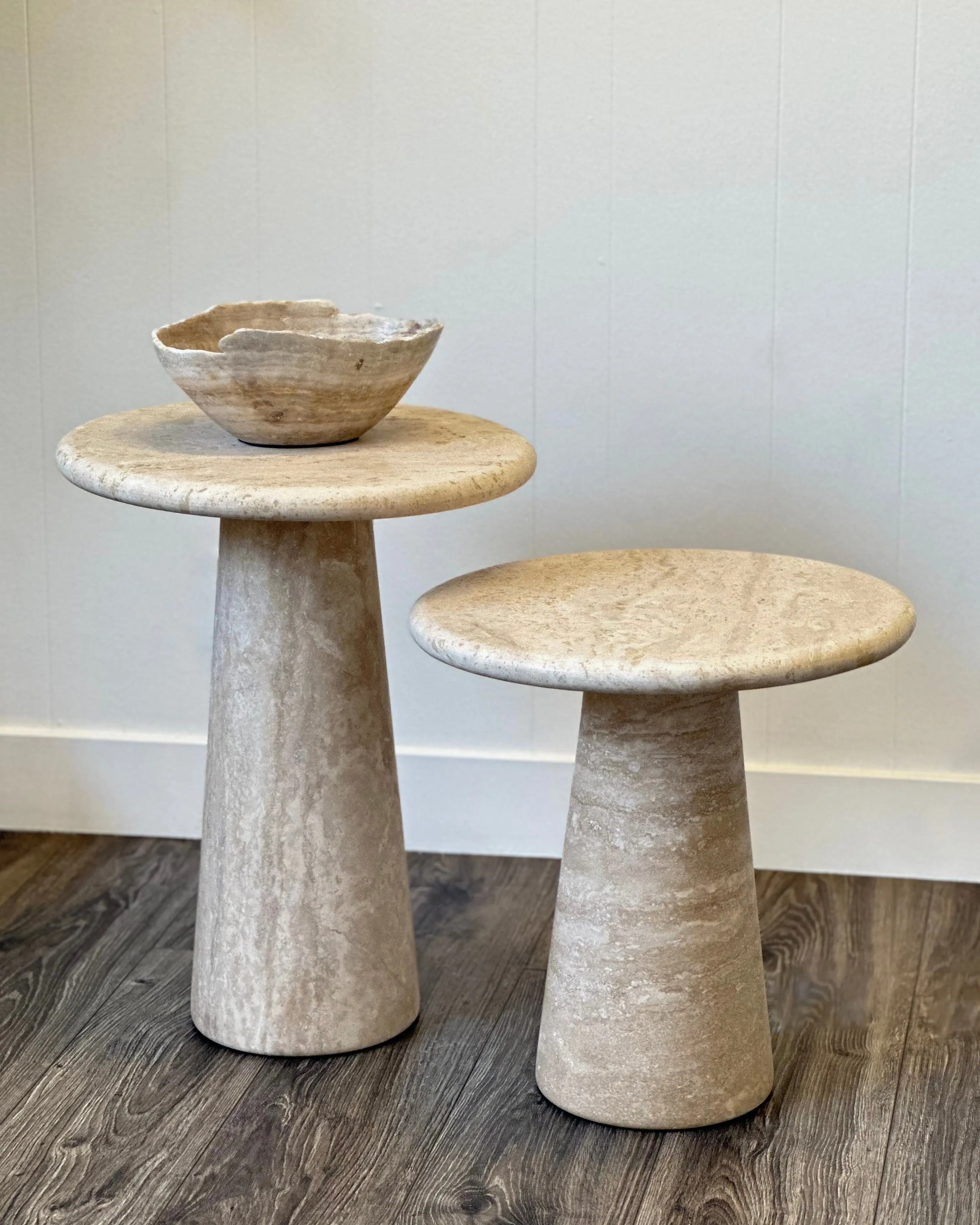 Tara Travertine Side Table Large