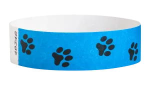Tyvek® 3/4" x 10" Sheeted Pattern Animal Tracks pattern wristbands